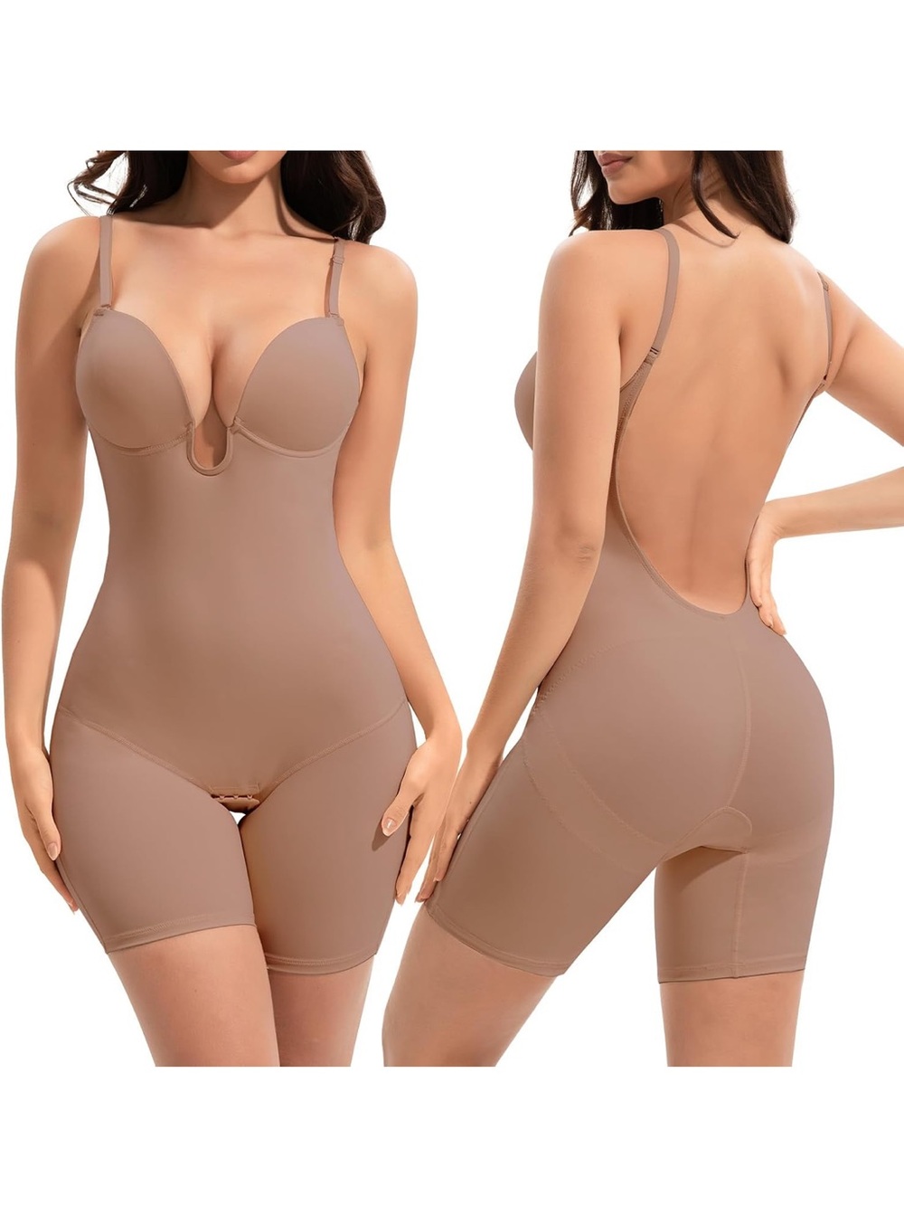 Everyday Sculpt Nude Shaping Bodysuit with Built-In Bra